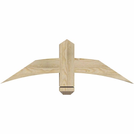 Ekena Millwork Bellingham Rough Sawn Timber Gable Bracket, Douglas Fir, 36"W x 12"H x 4"D x 4"F, 8/12 Pitch GBW036X12X0404BEL00RDF